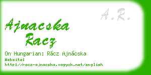 ajnacska racz business card